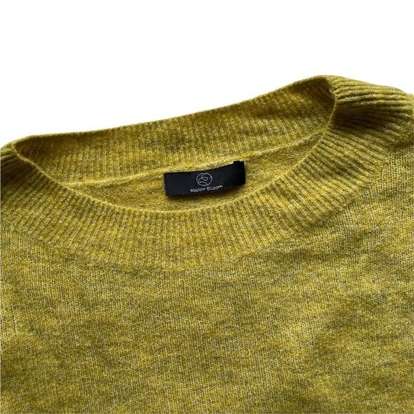 WOOLEN BLOOM WOOL BLEND FINE KNIT SWEATER‎ MUSTARD YELLOW SZ XS NEW W/ TAGS - Picture 9 of 9